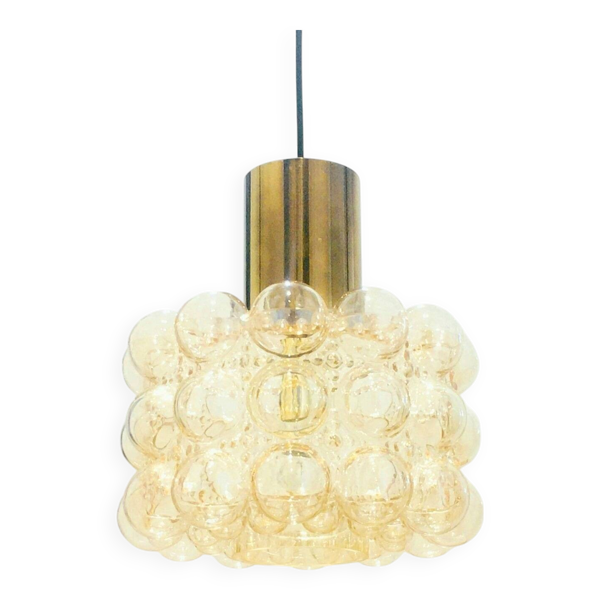 Grand plafonnier en verre bulle du milieu du siècle par H. Tynell pour Limburg, années 1960.