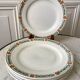 set of 6 flat plates Terre de Fer St Amand model "Molière" XXth
