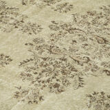 Hand-knotted unique turkish beige rug 208 cm x 310 cm