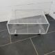 70s transparent plexiglass coffee table
