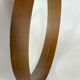 Vintage Italian wood round wall mirror from 50s