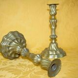 Pair of chandelier, gilded metal, Louis XV style, eighteenth century