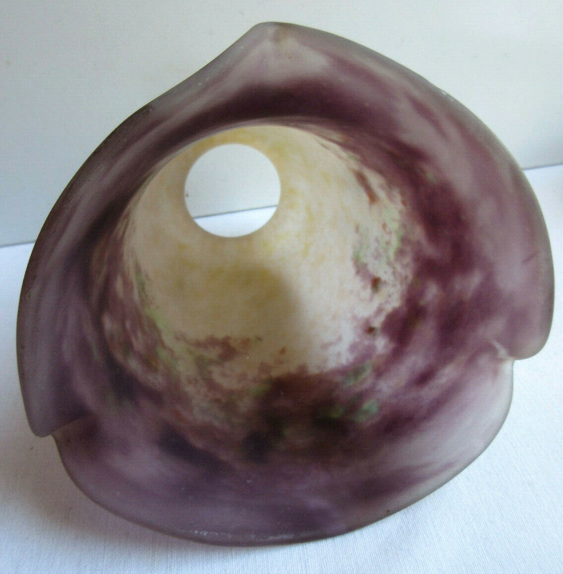 Art Deco lamp tulip, glass paste by Degué