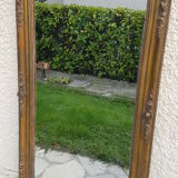 Wood mirror and gilded stucco, 19th, 124x73 cm