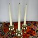 Vintage brass candlesticks Gusum Sweden 1980 x3