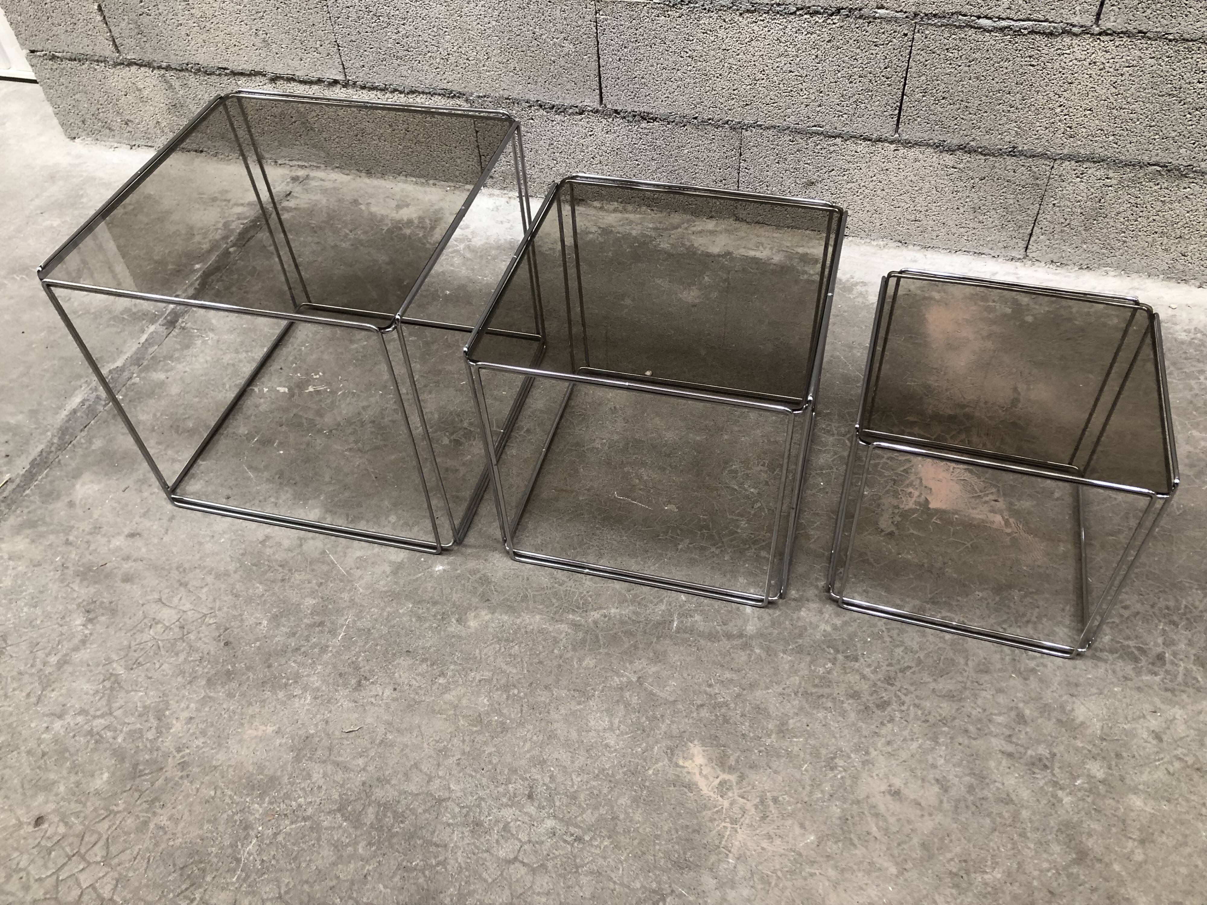 Side tables Max Sauze for Isosceles 1970