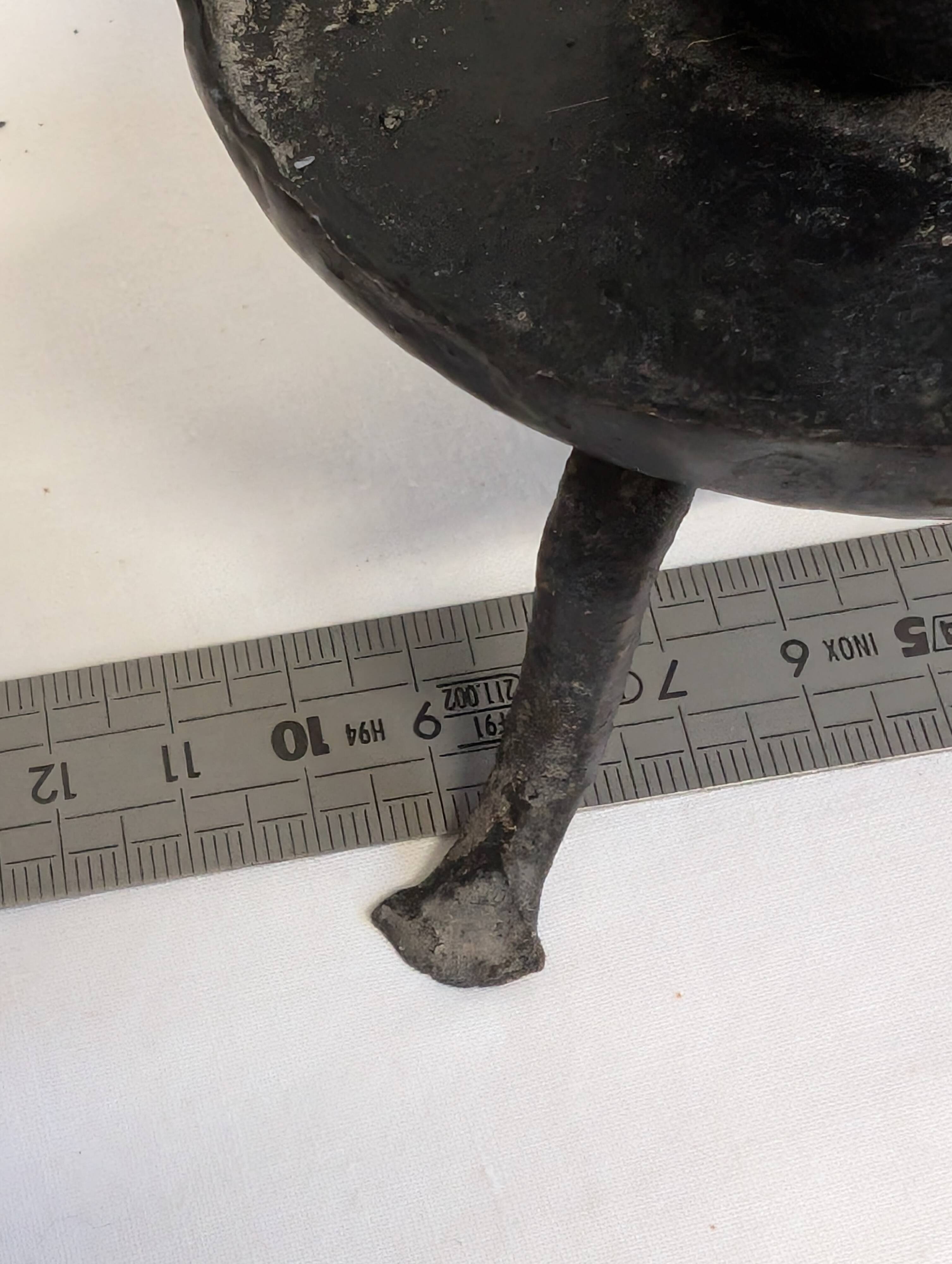 Vintage brutalist wrought iron candlestick