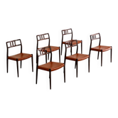 Ensemble de 6 chaises de salle à manger "Mod. 79" en palissandre par Niels Moller
