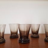 Set of 5 small black glasses
