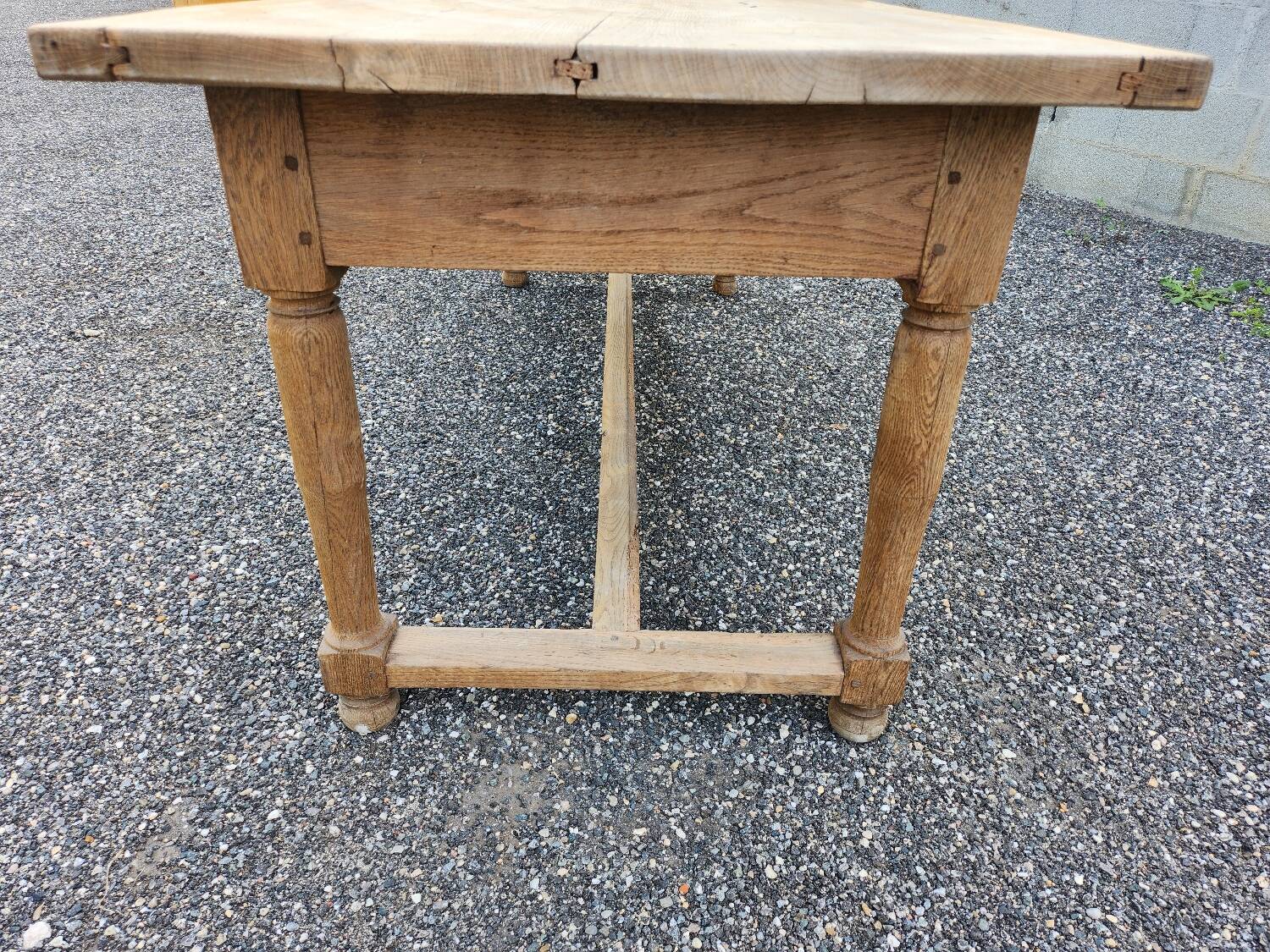 19th century farmhouse table in raw oak
