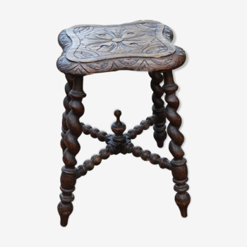 13 oak louis style stool