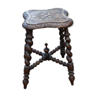 13 oak louis style stool