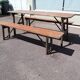 Table + 2 brewery benches - old brewery L.F. Haag Ingwiller prey