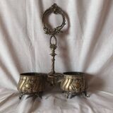 Ancien saleron en métal argenté