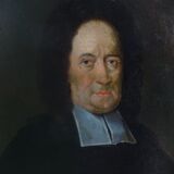 Portrait of a man prelate from the louis xiv period oil on tin end xviith century