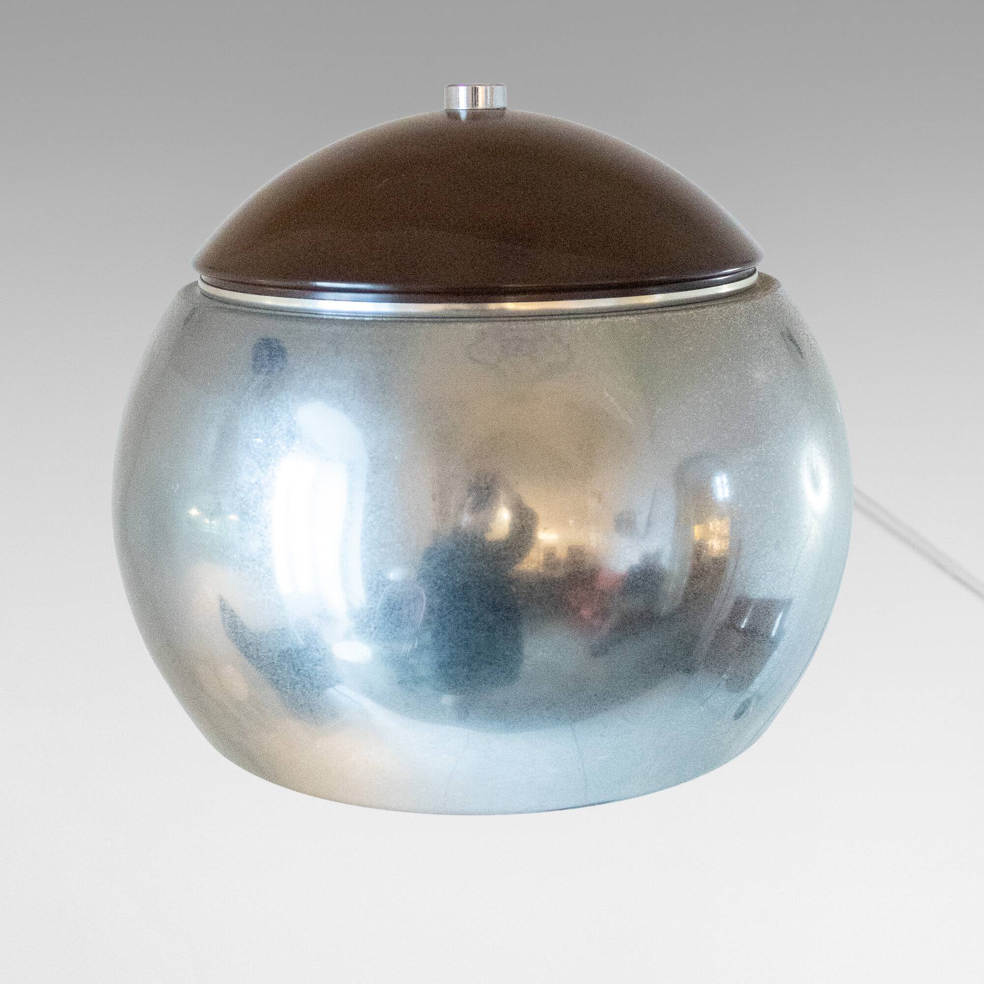 Lampadaire en métal chromé, Italie années 1960