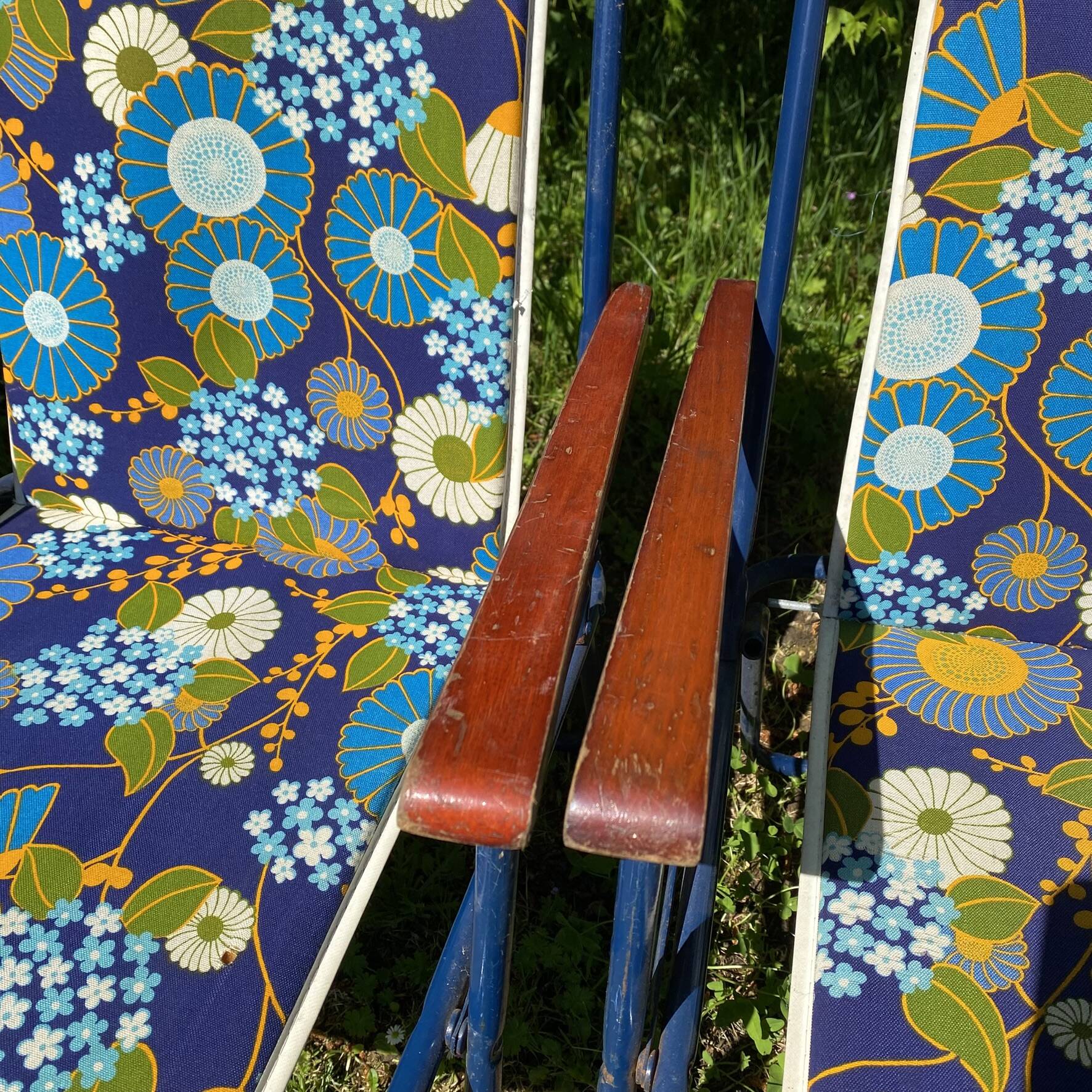Chaises de camping pliantes années 70 , chaises de jardin