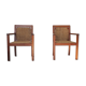 Paire de fauteuils corde des années 50