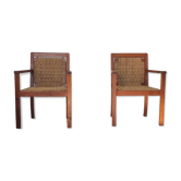 Pair of rope armchairs from the 50s