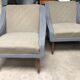 Vintage two-tone armchairs from the 60s in wool