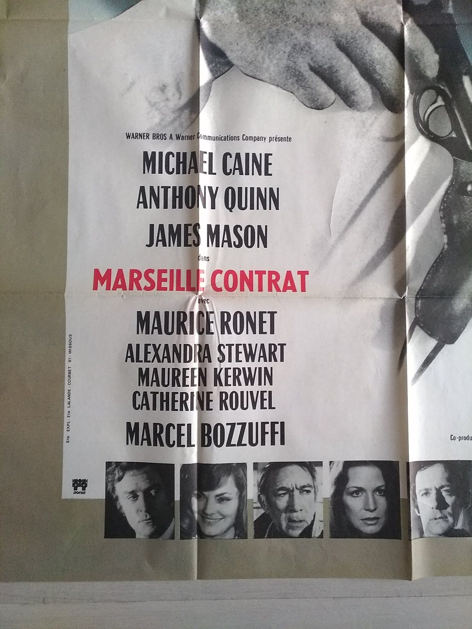Original movie poster folded year 1974: marseille anthony quinn contract