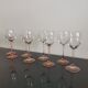 White wine glasses Luminarc pink feet