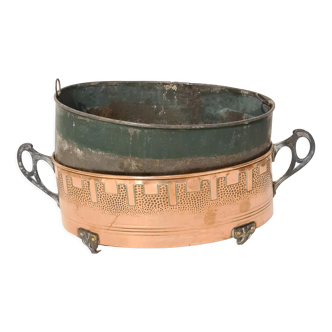 Copper pot plant