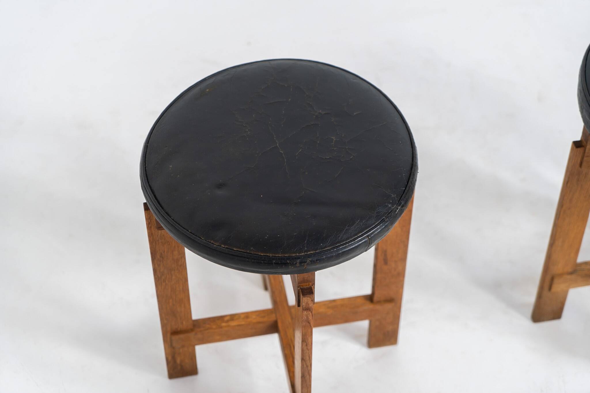 Very rare set of stools by Uno & Östen Kristiansson for Luxus Vittsjö