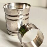 Silver-plated glass and napkin ring by UDNER