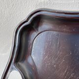 Rectangular silver metal tray 1970