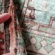 Afghan rug in pastel colors