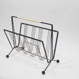 Porte-journaux en métal, support, années 1960