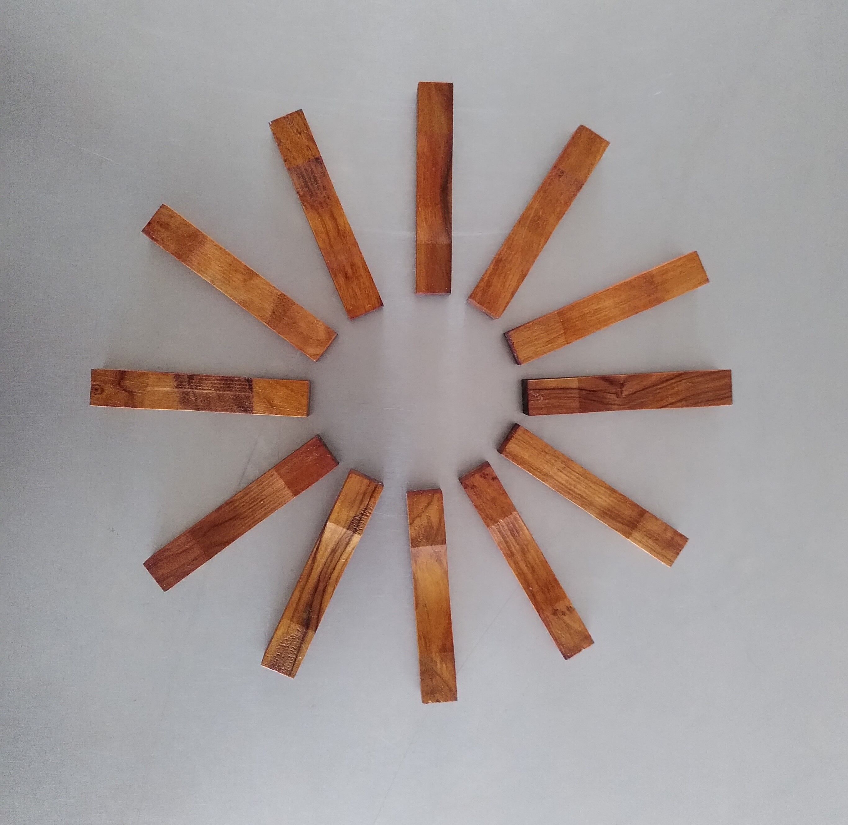 Set of 12 wooden knife holders