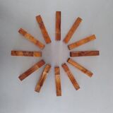 Set of 12 wooden knife holders