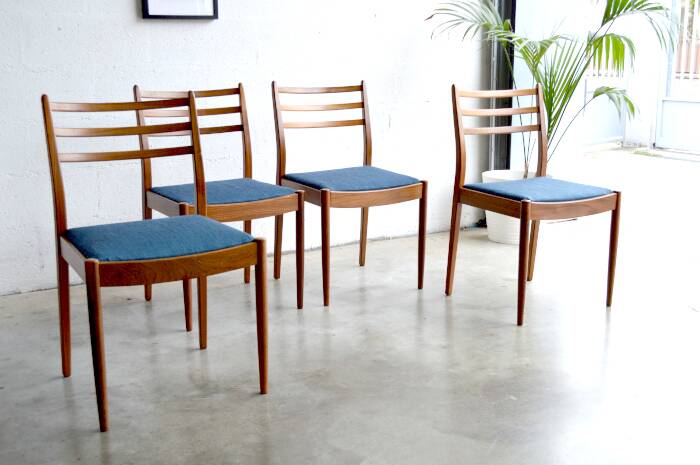 Set of four chairs by the English house G-Plan.