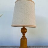 Old turned wooden lamp
