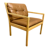 Scandinavian design leather armchair "Bernt Petersen" 1960