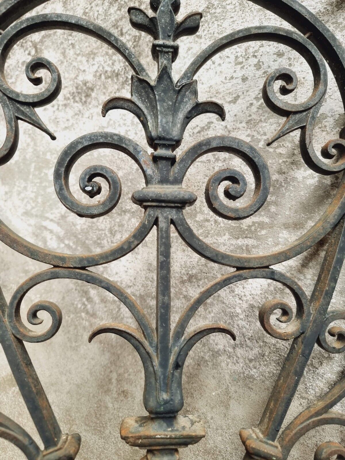 Old iron door grille window grille