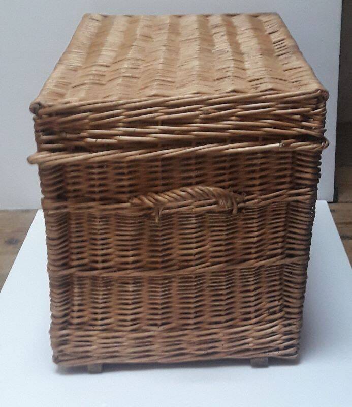 Wicker trunk L75xH53xD48 vintage