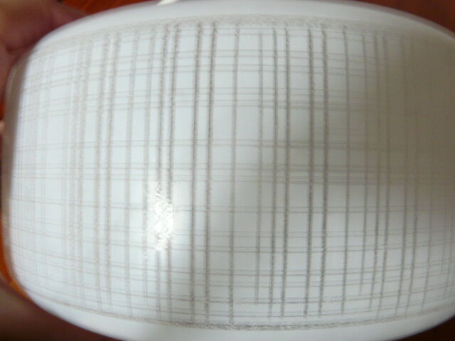 White glass chandelier pendant lamp with geometric decoration 50s