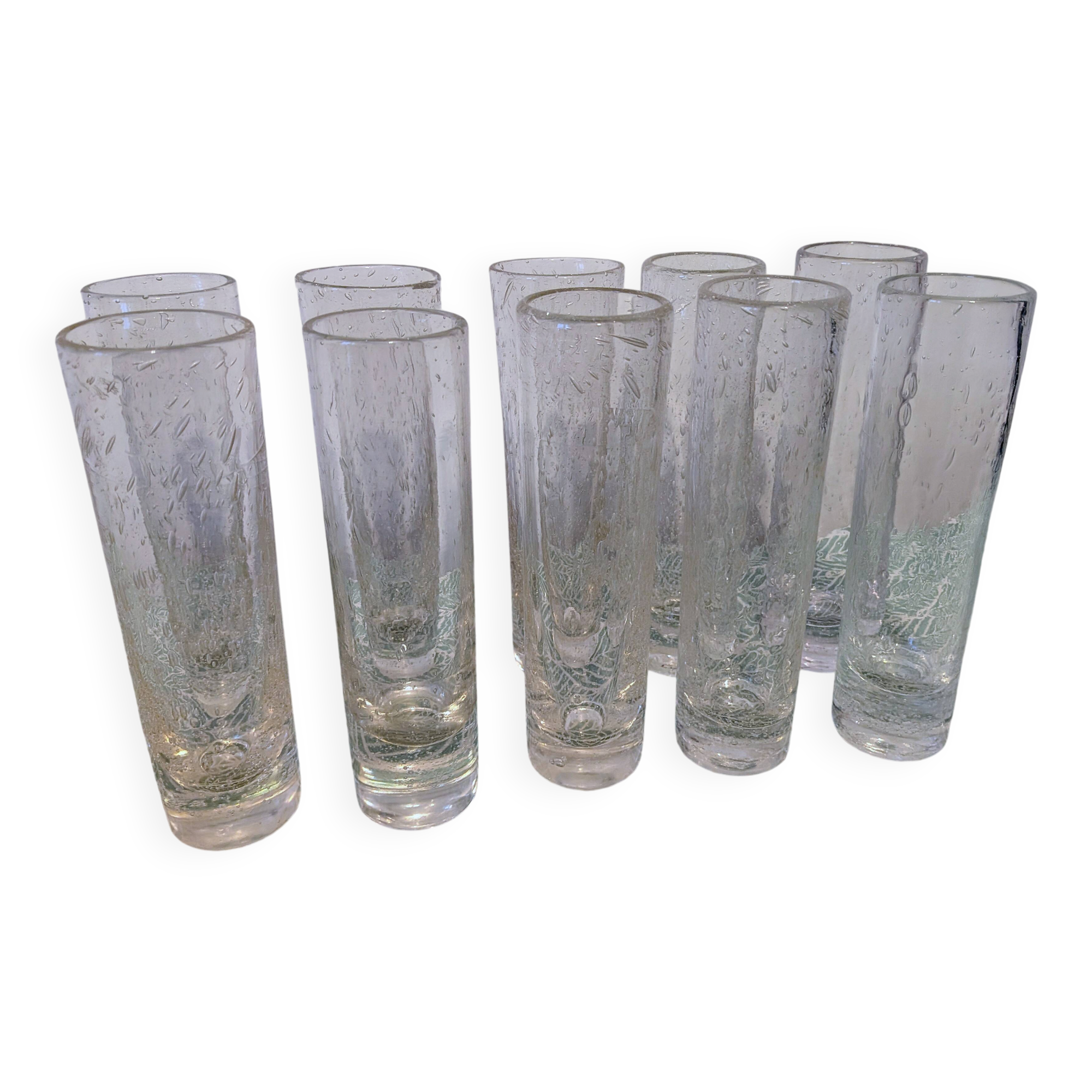 Blown glass bubble vases