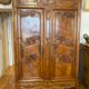 Bressane cabinet dated 1863, in walnut, ash and ash magnifying glass