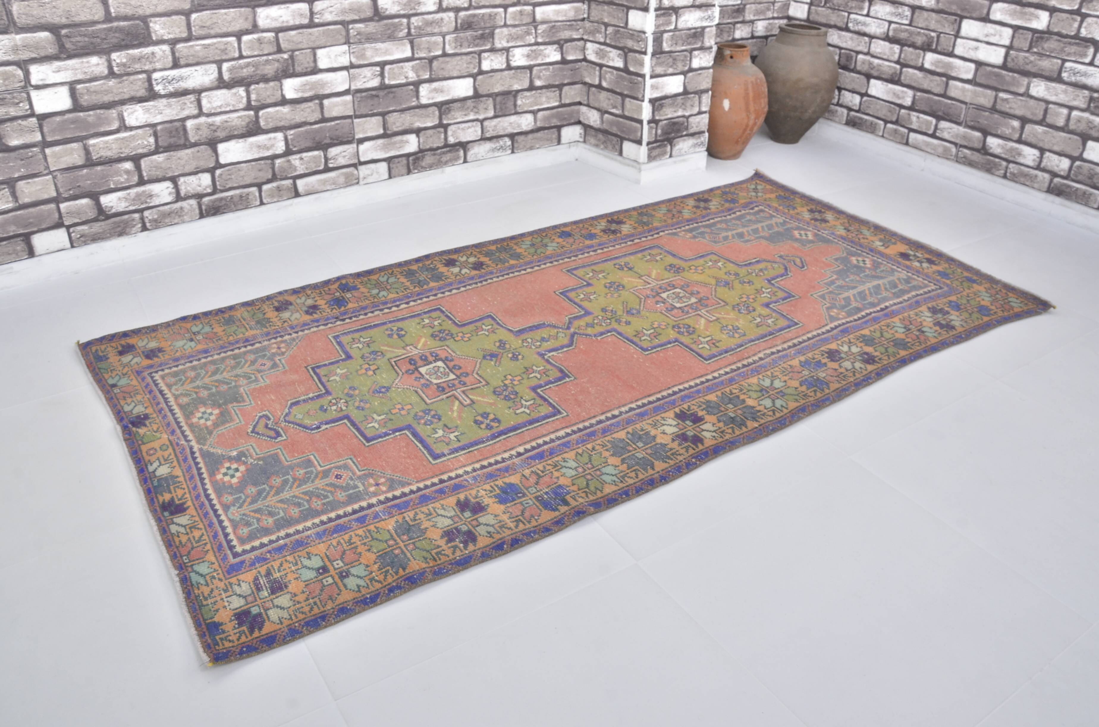 Handknotted Oushak Vintage Runner sku 2552