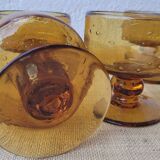 7 coupes verre soufflé