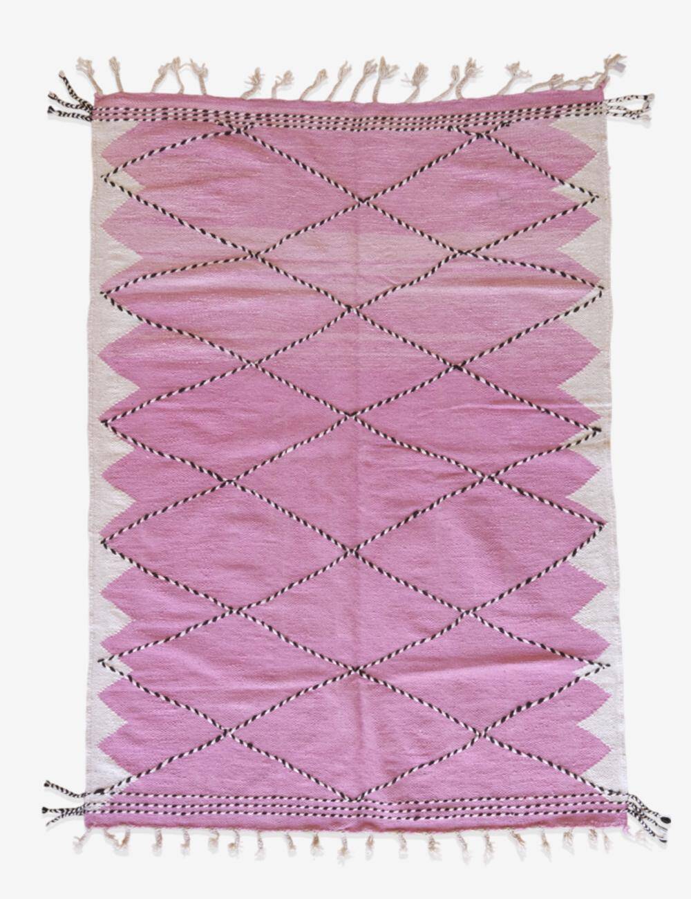 Pink Kilim Rug - 245 x 171 cm