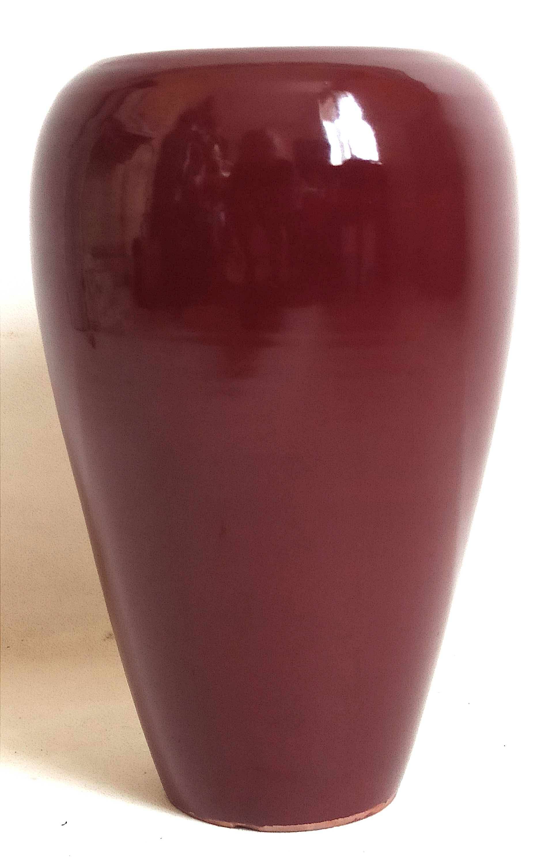 Bordeaux ceramic vase Height 30 cm
