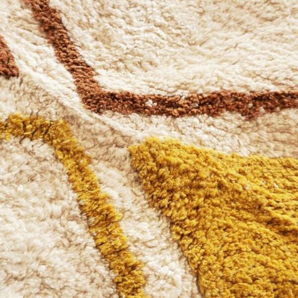 Tapis berbere 120 x 170 cm blanc