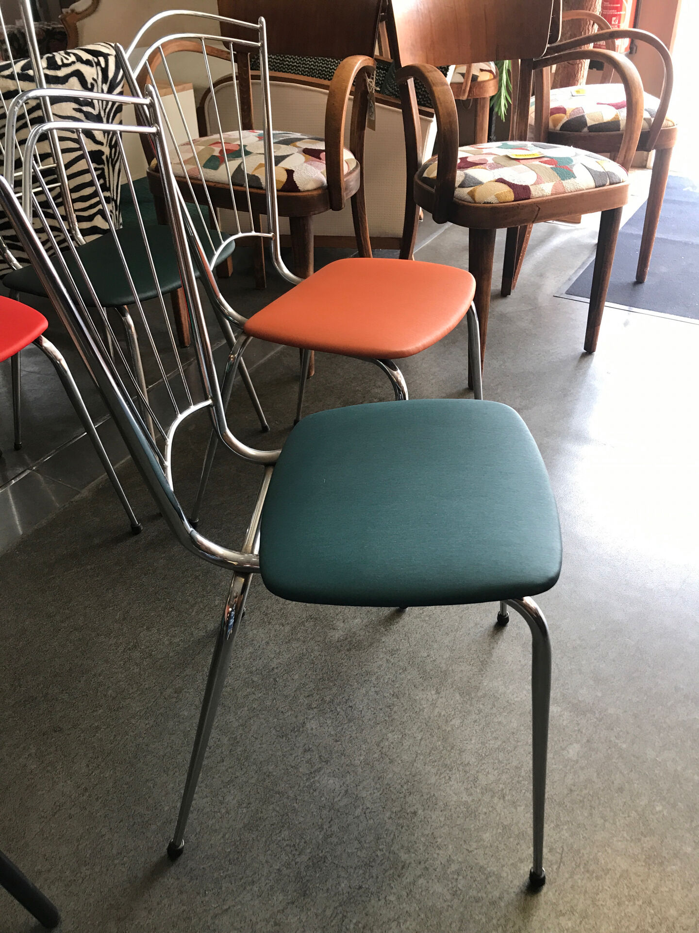 Vintage metal chair from the 80s