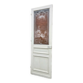 Engraved glass door, late 19th century.
