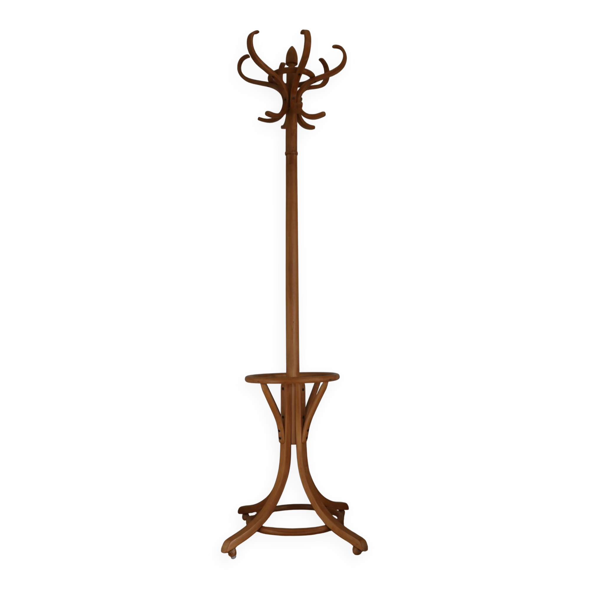 Portemanteau porte-parapluie BAUMANN clair tête olive